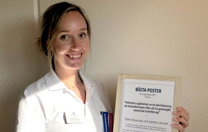 Ellen Oscarsson, vinnare av stipendiet för Bästa poster 2021.