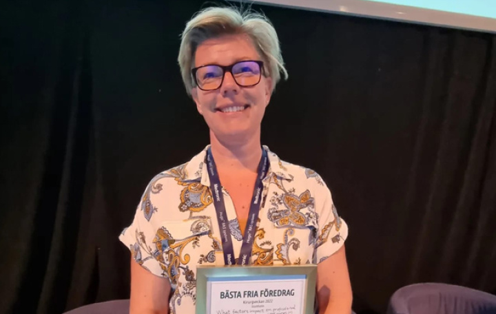 Jenny Jacobsson, vinnare av stipendiet Bästa fria föredrag 2022.