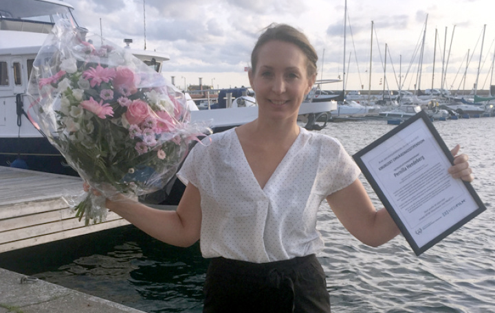 Pernilla Hendeberg, stipendiat av Kirurgiskt Omvårdnadsstipendium 2018 och utsedd till Årets Specialistsjuksköterska i kirurgisk vård 2018.