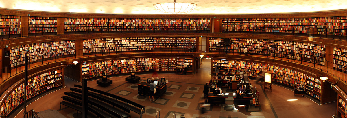 Bibliotek. Bild av Pexels från Pixabay.